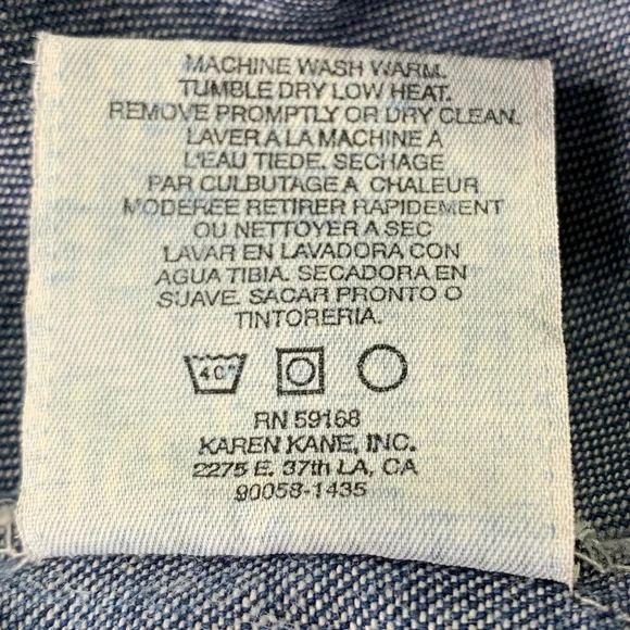 Karen Kane 90s Denim Maxi Dress Button Front Size 6 NWTOS USA Boho Cottage - Picture 11 of 13